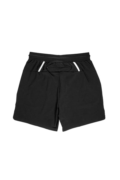 Men's Athletic Shorts with Magnetic Zippers- Black