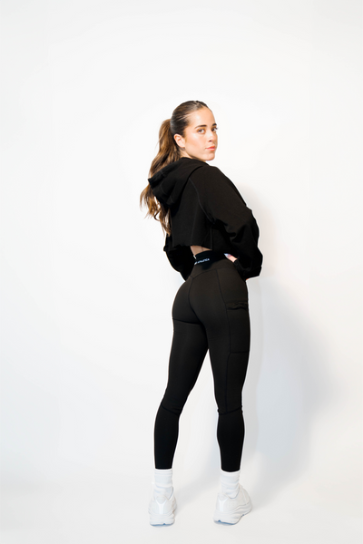 Women’s Leggings with Magnetic Sealing Pockets- Black